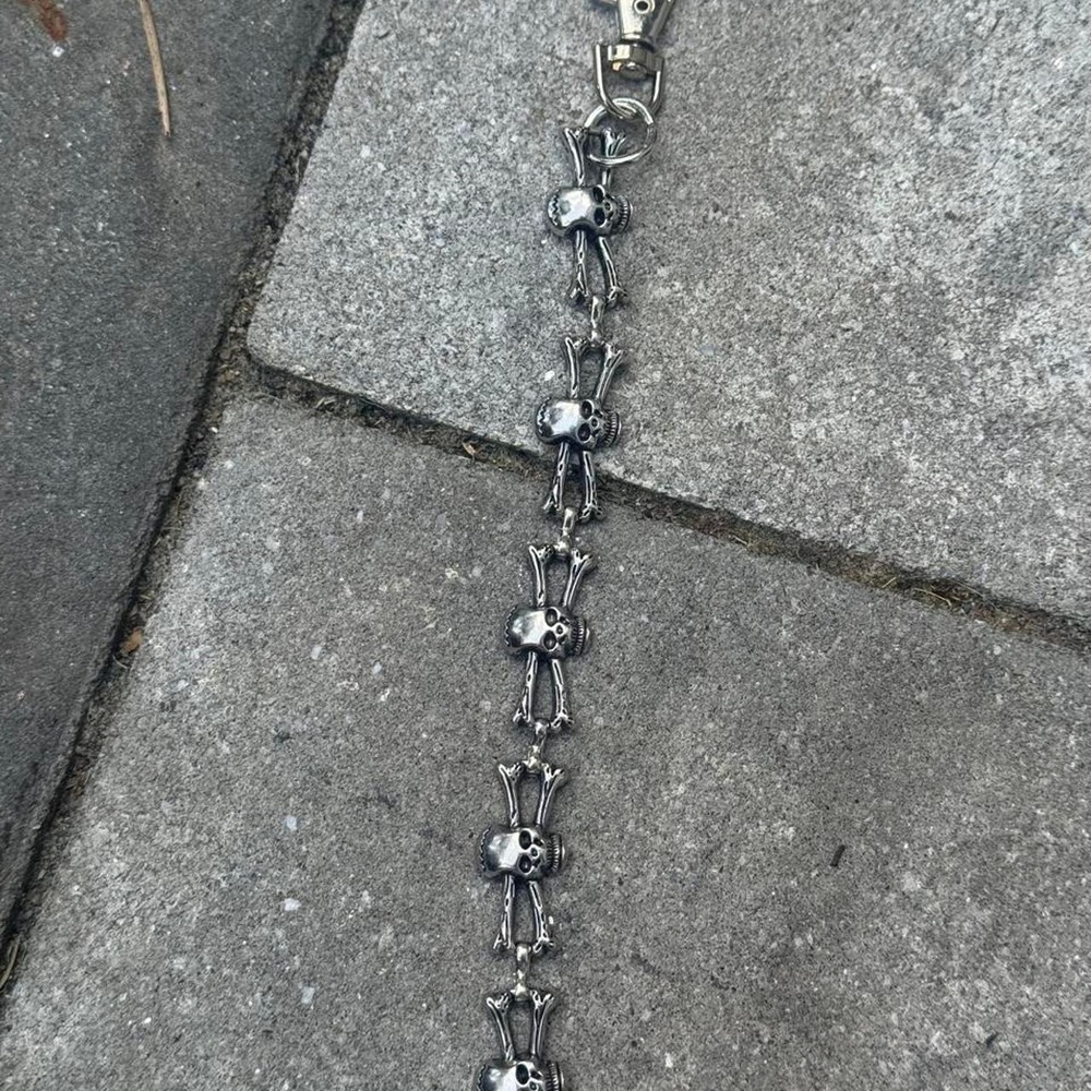 Silver skeleton Chain Wallet Chain - Picture 5 of 5
